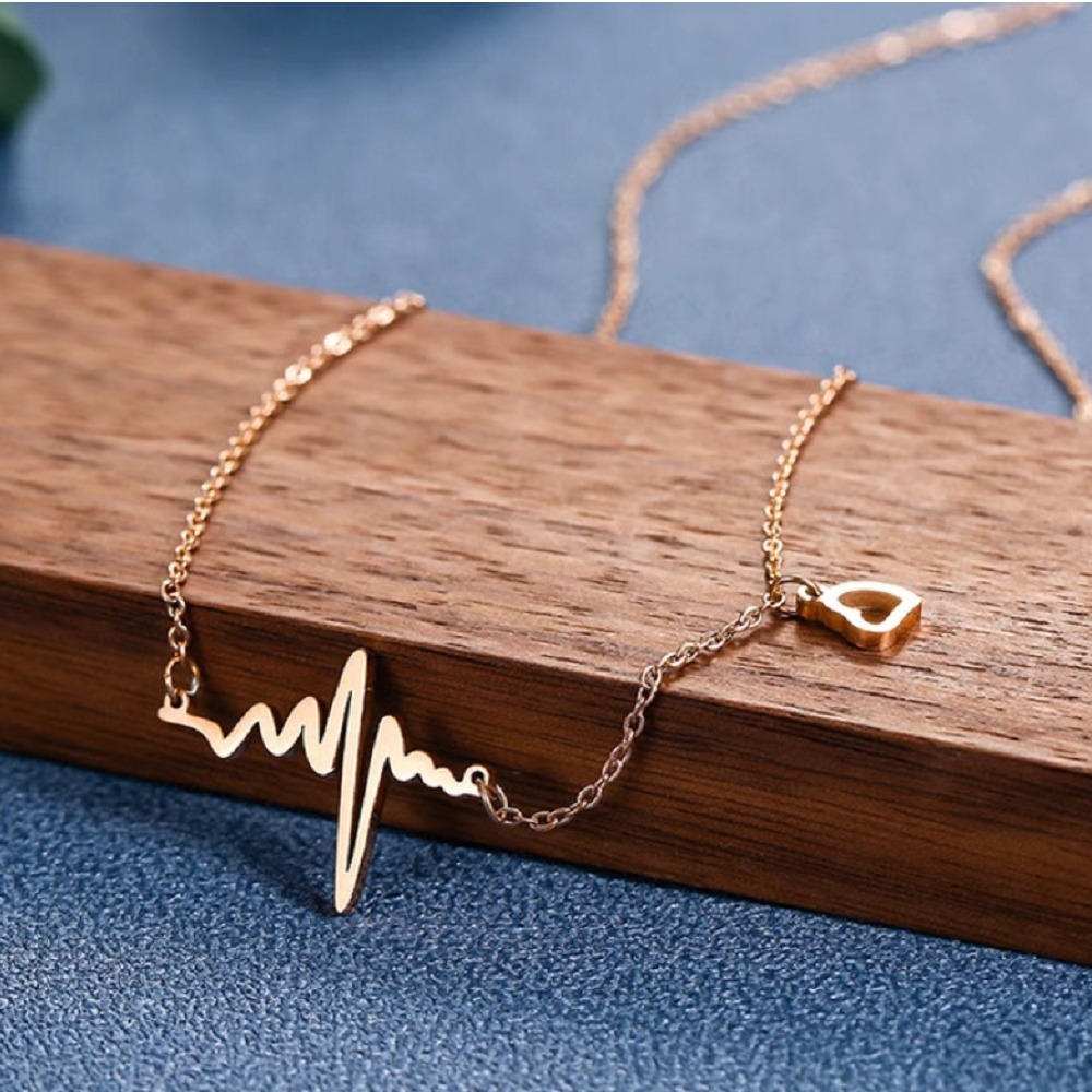 心動 鈦鋼腳鍊 玫瑰金腳鍊 醫療鋼腳鍊 雙層腳鏈 交換禮物 生日禮物 抗過敏腳鍊 不退色腳鍊 愛心腳鍊-細節圖2