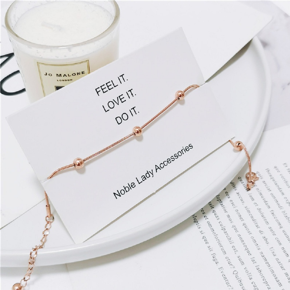 成全 鈦鋼腳鍊 玫瑰金腳鍊 醫療鋼腳鍊 精品腳鏈 交換禮物 生日禮物 抗過敏腳鍊 不退色腳鍊 圓珠腳鍊-細節圖5