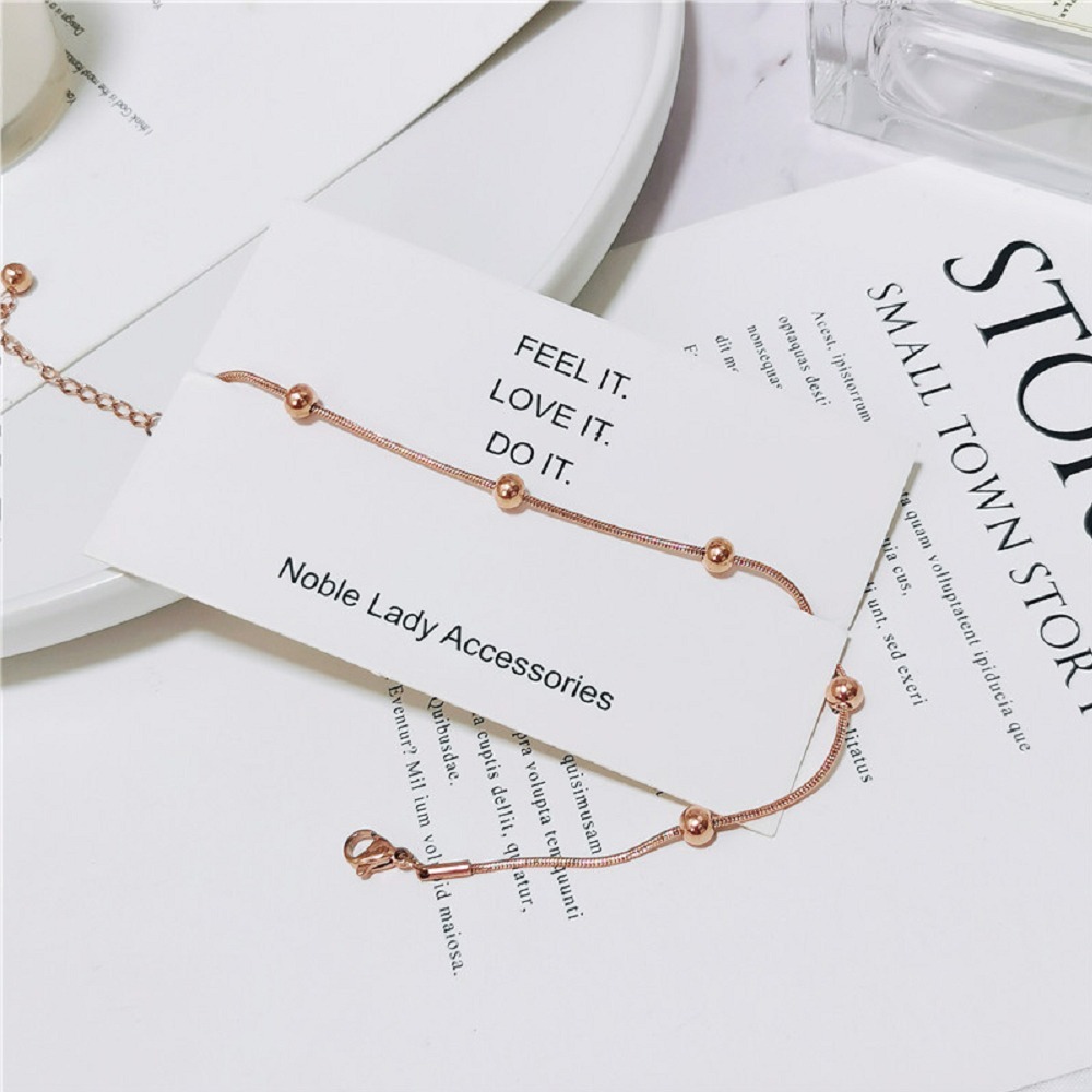 成全 鈦鋼腳鍊 玫瑰金腳鍊 醫療鋼腳鍊 精品腳鏈 交換禮物 生日禮物 抗過敏腳鍊 不退色腳鍊 圓珠腳鍊-細節圖6