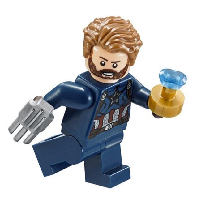 LEGO 樂高 超級英雄人偶 復仇者聯盟3 人偶 sh495 美國隊長 含武器 76101-細節圖2