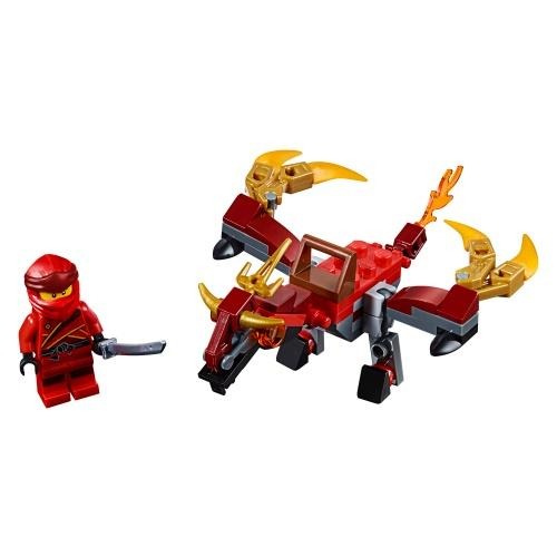 LEGO 樂高 旋風忍者 Ninjago 紅忍者 Kai 凱與火龍 polybag 30535-細節圖2
