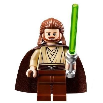 LEGO 樂高 星際大戰人偶 Qui-Gon Jinn sw410 奎刚金 9499 奎剛金 含武器-細節圖2