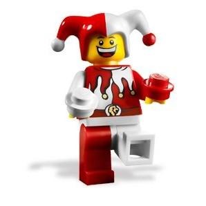 LEGO 樂高 城堡系列 人偶  宫廷小丑 含人偶及小丑表演台 7953 絕版-細節圖3