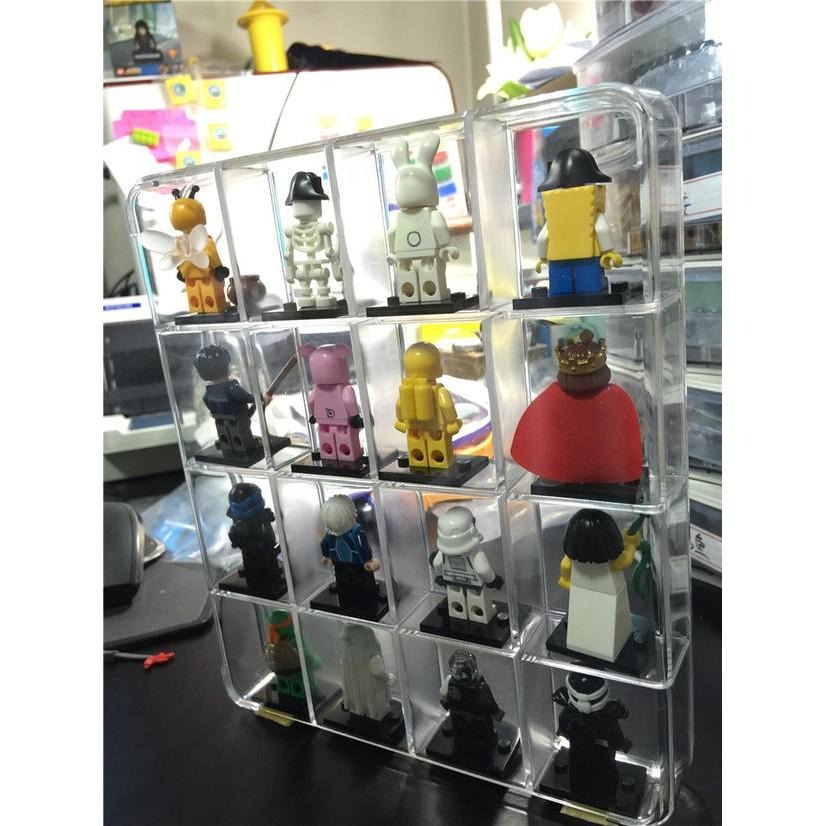 適用LEGO 樂高人偶 相容收納盒 展示盒12 16 18格(不含人偶及底板）-細節圖3