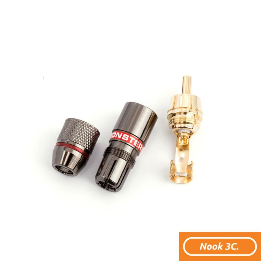 現貨秒出🌟全新 美國怪獸 MONSTER RCA蓮花插頭 RCA插頭 純銅鍍金 信號線 訊號線-細節圖3