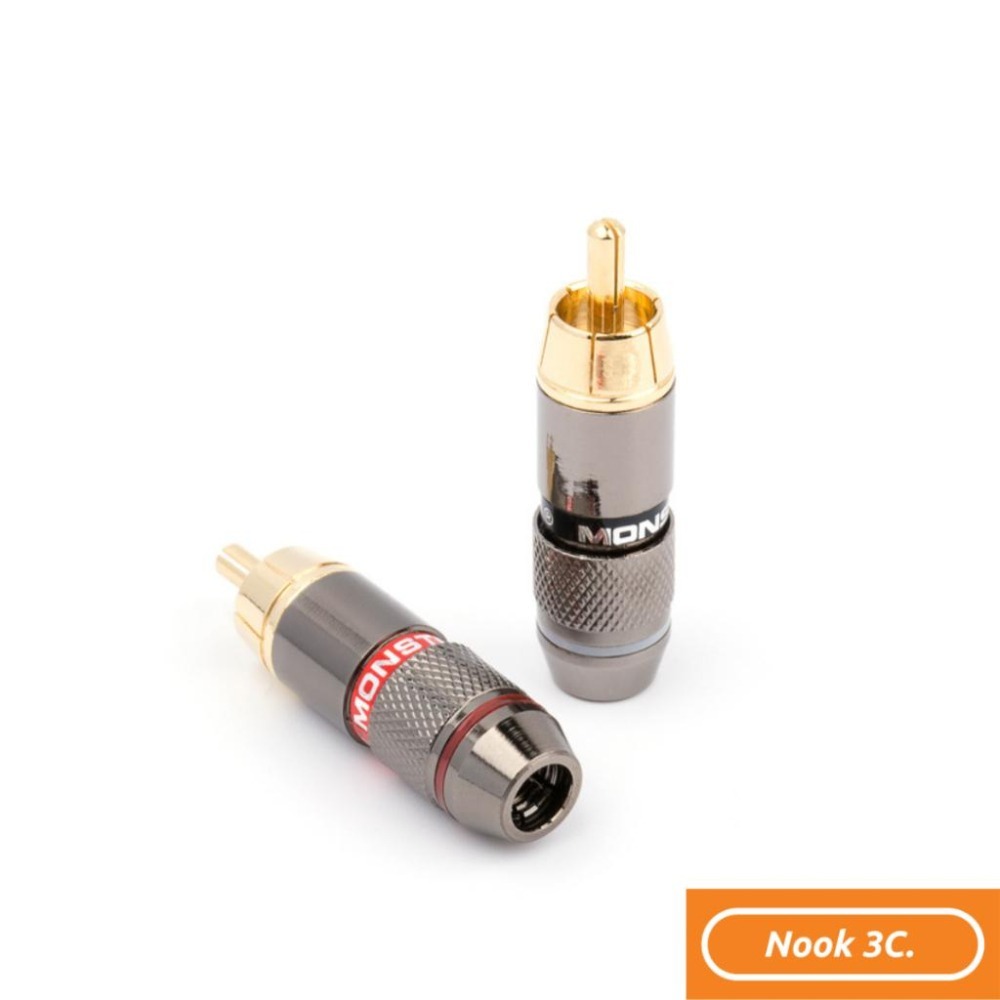 現貨秒出🌟全新 美國怪獸 MONSTER RCA蓮花插頭 RCA插頭 純銅鍍金 信號線 訊號線-細節圖4