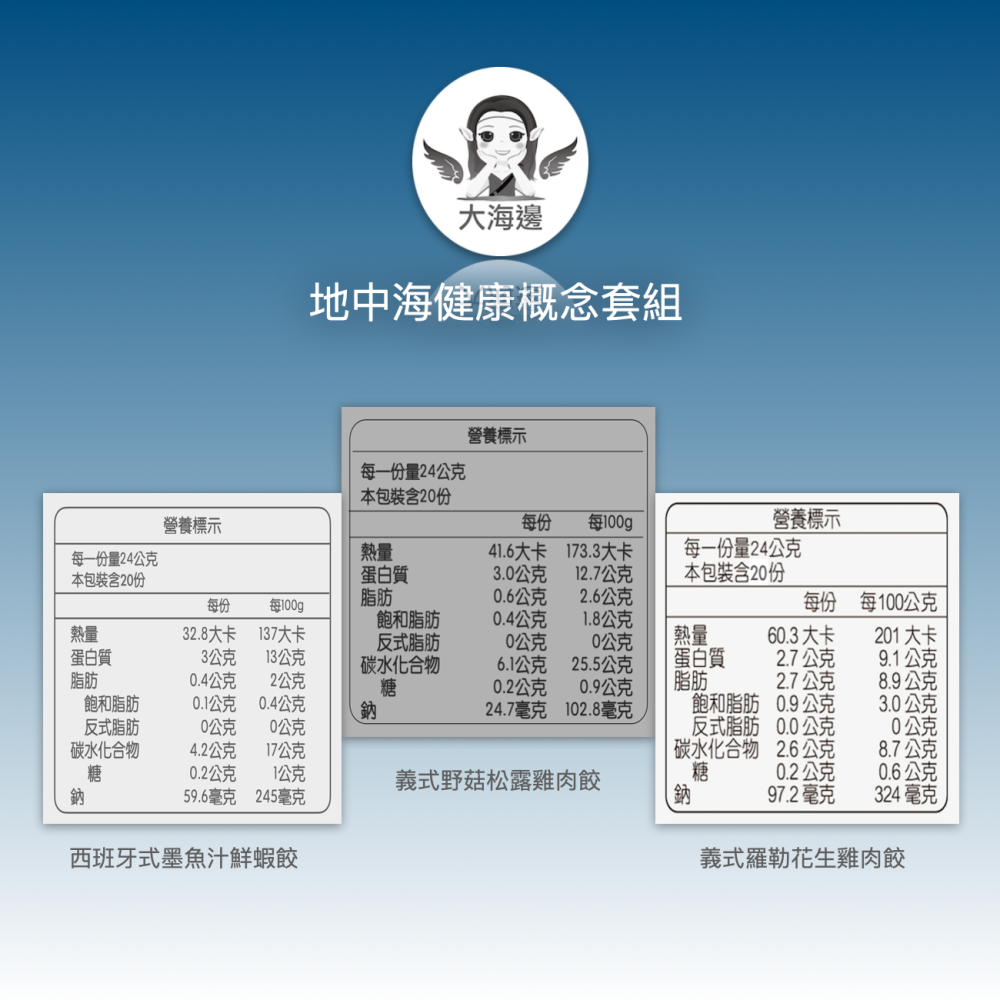 減脂教練指定地中海三包組｜松露雞肉 墨魚鮮蝦 青醬雞肉手工水餃｜20顆*3包｜健康水餃-細節圖5