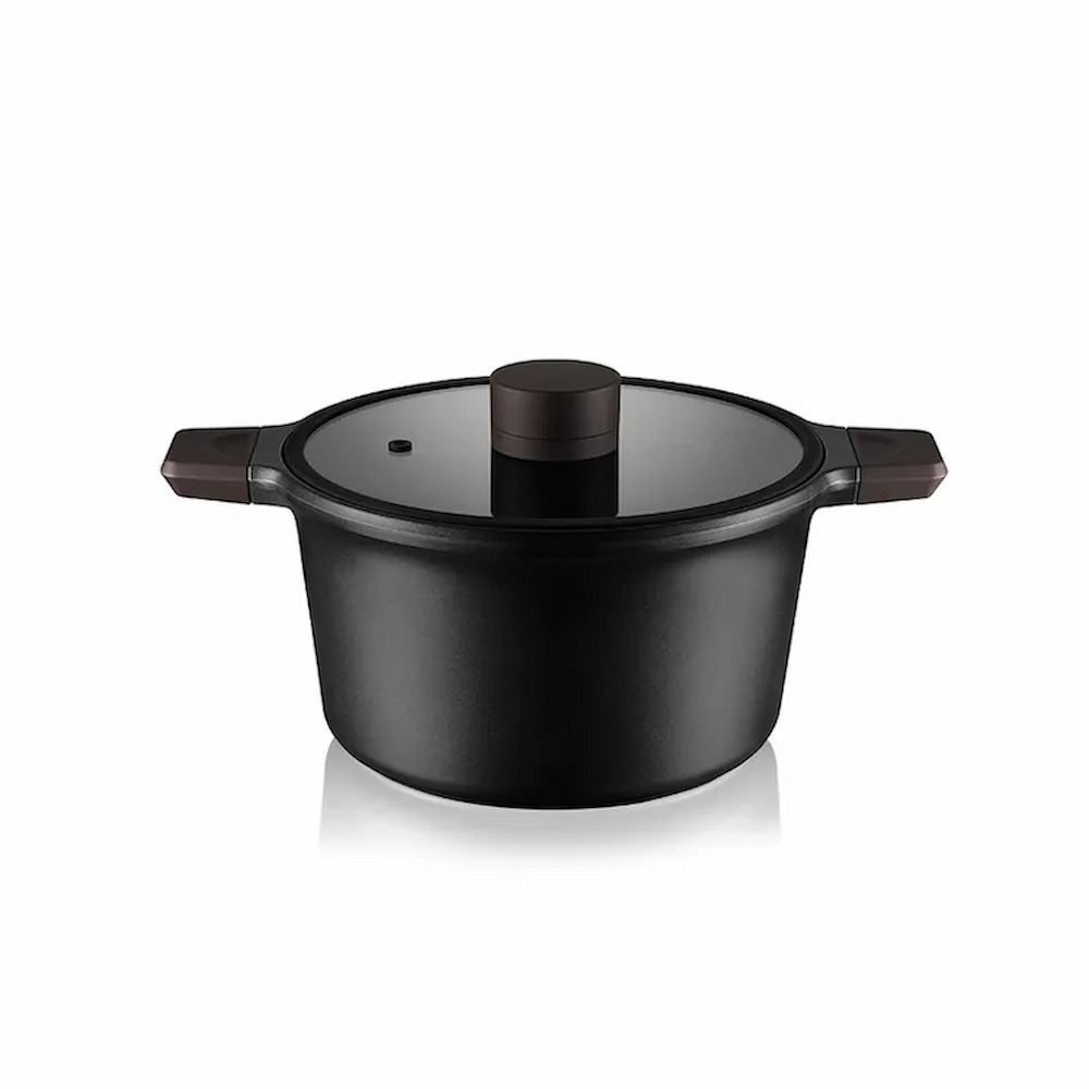 【KINYO】nera系列-減油陶瓷一體鑄造不沾雙耳湯鍋(含蓋)24cm-細節圖2