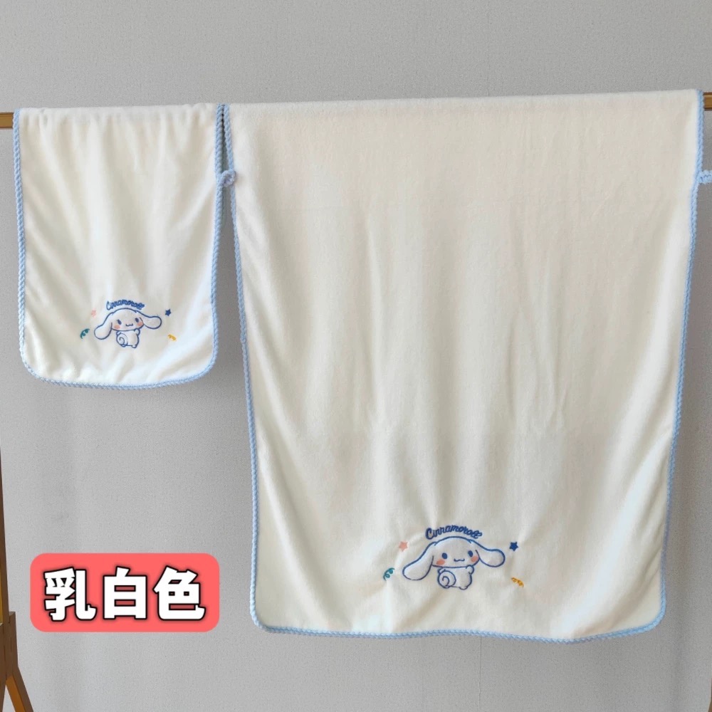 三麗鷗 庫洛米 美樂蒂 玉桂狗 浴巾 毛巾 乾髮帽 三件套-細節圖8