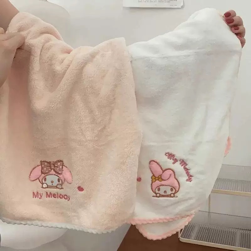 三麗鷗 庫洛米 美樂蒂 玉桂狗 浴巾 毛巾 乾髮帽 三件套-規格圖9