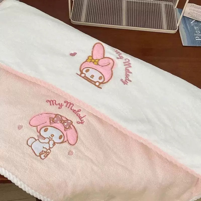 三麗鷗 庫洛米 美樂蒂 玉桂狗 浴巾 毛巾 乾髮帽 三件套-規格圖9