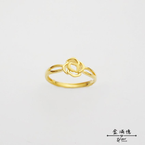 純金戒指【香味薔薇】 5G工藝 玫瑰花造型 黃金女生戒指 純金金飾