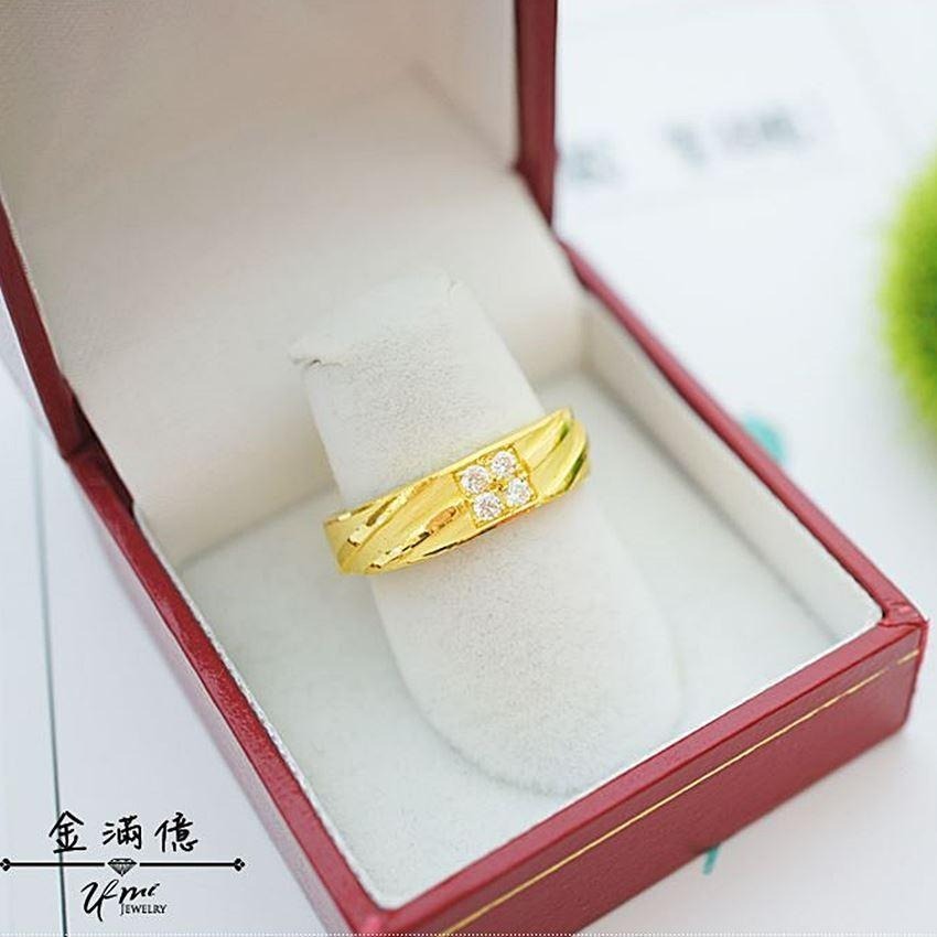 黃金對戒【微微光點】黃金戒指 結婚對戒 情侶戒指 9999純金-細節圖2