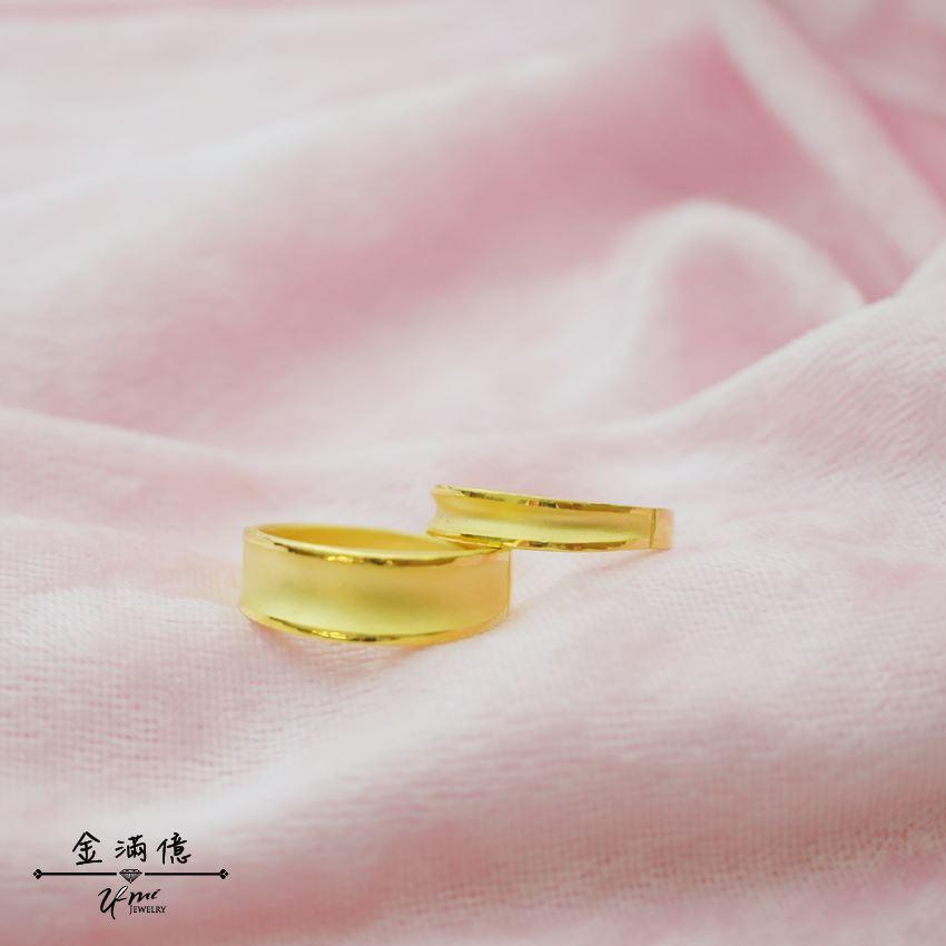 黃金對戒【甘單平淡】黃金戒指 結婚對戒 情侶戒指 9999純金-細節圖2