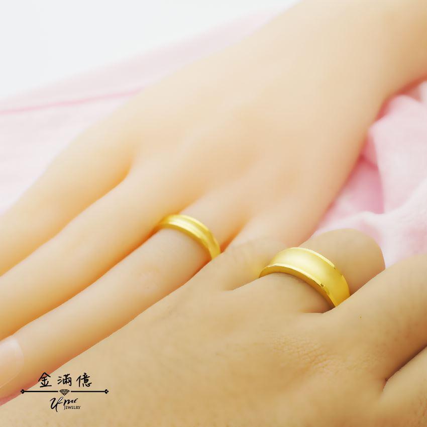 黃金對戒【甘單平淡】黃金戒指 結婚對戒 情侶戒指 9999純金-細節圖5