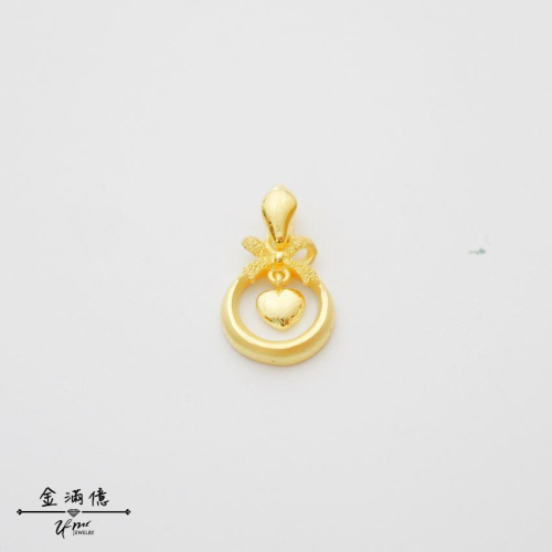 黃金墜飾【用點心】純金女生造型項鍊 9999純金
