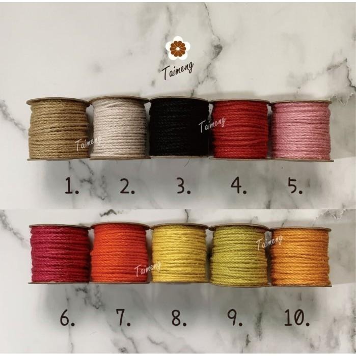 台孟牌 染色 粗 麻繩 3mm 25色 台灣製造 彩色 黃麻 毛線 麻紗 杯套 編織 園藝材料 植物 苔球 鹿角蕨 上板-細節圖3