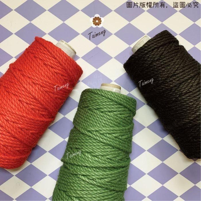 台孟牌 染色 粗 麻繩 6mm 紅色 台灣製造 貓抓 無味 無毒 麻線 黃麻 童軍繩 編織 園藝 材料 天然植物 扛轎繩-細節圖6