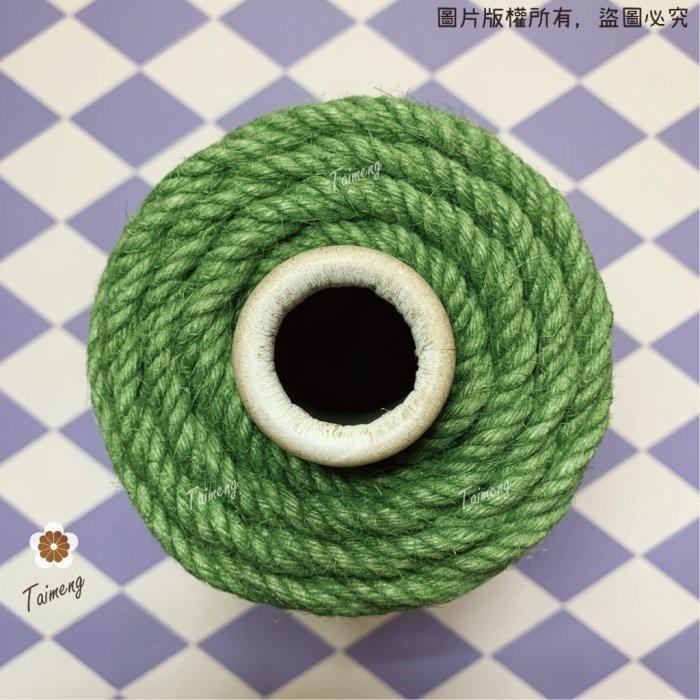 台孟牌 染色 粗 麻繩 6mm 綠色 台灣製造 貓抓 無味 無毒 麻線 黃麻 童軍繩 編織 園藝材料 天然植物 天然環保-細節圖3