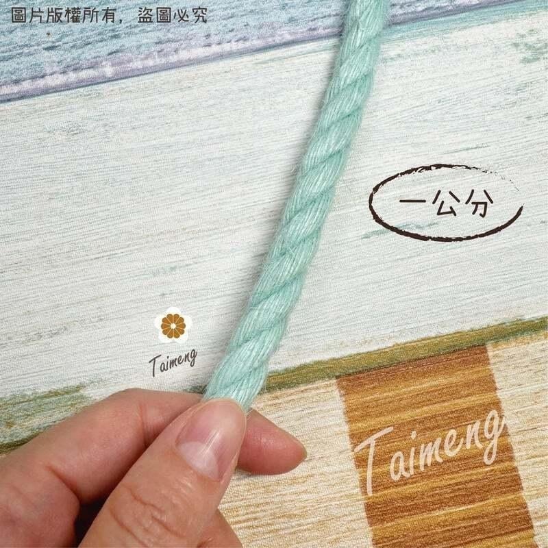 台孟牌 染色 粗 麻繩 10mm 淡藍色 台灣製造 貓抓 無味 無毒 麻線 黃麻 童軍繩 編織 園藝材料 天然植物 環保-細節圖5