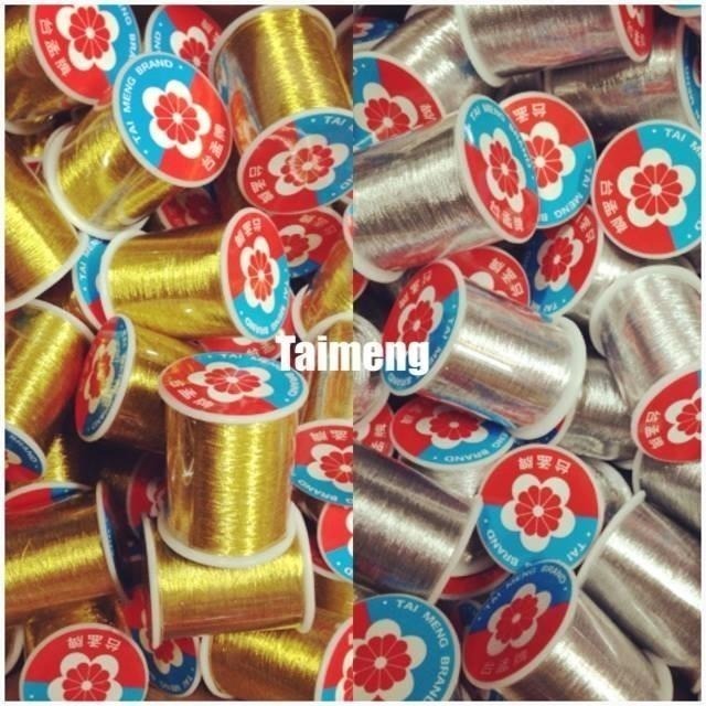 台孟牌 迷你 金蔥線 銀蔥線 0.05mm 台灣製造 金屬色 電繡 刺繡 縫紉線 車縫 手縫 材料 綁釣竿 繡花線 釣魚-細節圖6