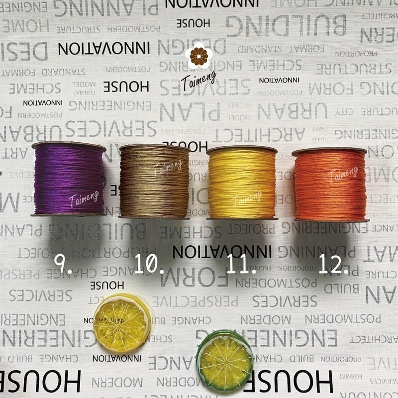 台孟牌 文化線 19色 1mm 細款 台灣製造 冰絲 流蘇線 中國結繩 利利安 編織繩 春仔花 纏花 尼龍線 A線 玉線-細節圖5