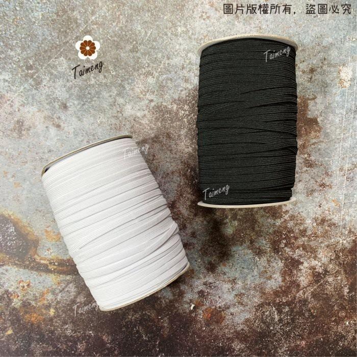 台孟牌 走馬 鬆緊帶 10mm 三分 白色 台灣製造 扁帶 包裝 拼布 材料 縫紉 彈性 彈力 伸縮 束帶 走馬帶 禮盒-細節圖3