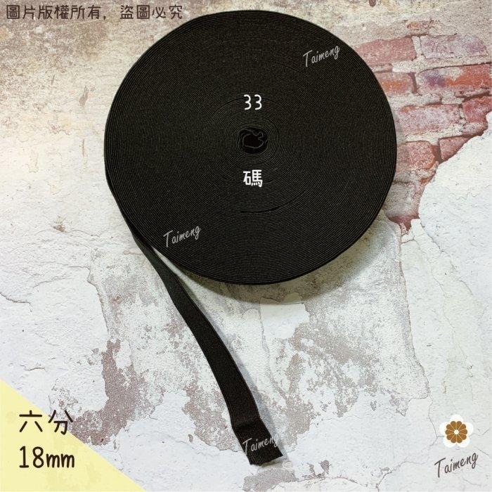 台孟牌 高速 鬆緊帶 彈性強 18mm 六分 黑色 台灣製造 加厚 扁帶 包裝 拼布 材料 縫紉 彈性 彈力 伸縮 褲頭-規格圖11