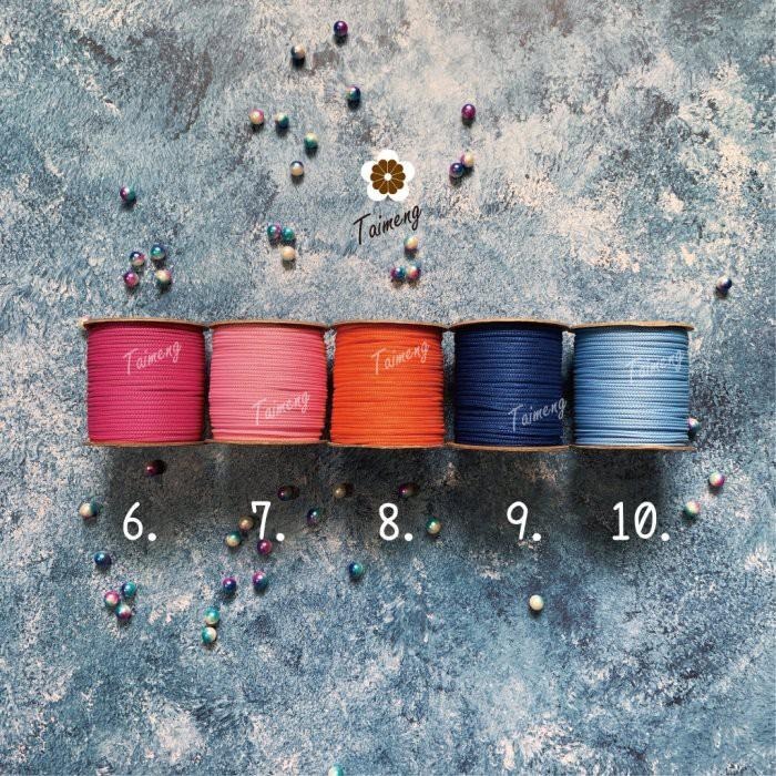 台孟牌 針織繩 5mm 20色 夢幻配色 (編織、圓織帶、繩子、鉤包包、縮口繩、束帶、手提繩、包裝、飲料杯套、傘繩)-細節圖3