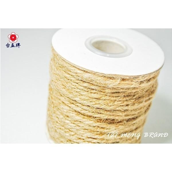台孟牌 原色 麻繩 扎實蓬鬆 台灣製造 麻線 黃麻 編織 手提繩 園藝材料 上板植物 苔球 鹿角蕨 毛線 貓抓 無味無毒-細節圖2