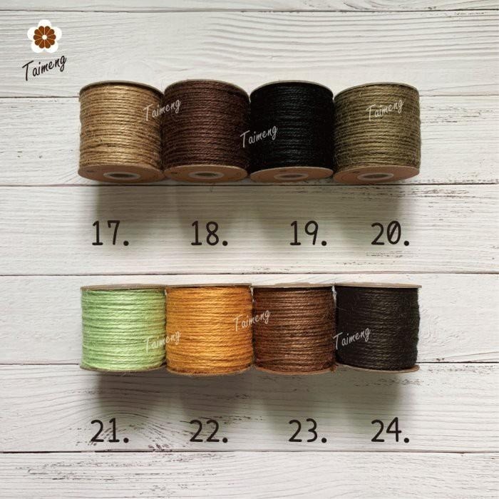 台孟牌 染色 麻繩 NO.29 粉橘色 1.5mm 34色 台灣製造 彩色 黃麻 毛線 麻紗 編織 園藝材料 植物 苔球-細節圖4