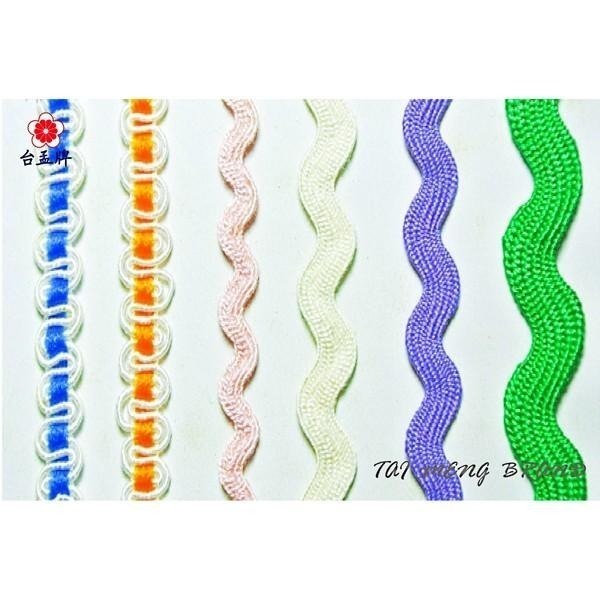 台孟牌 彎帶 4mm 3色 台灣製造 東鄉打 水兵帶 波浪帶 拼布材料 花邊裝飾 織帶 東山打 東香打 山型帶 麻山道帶-細節圖5