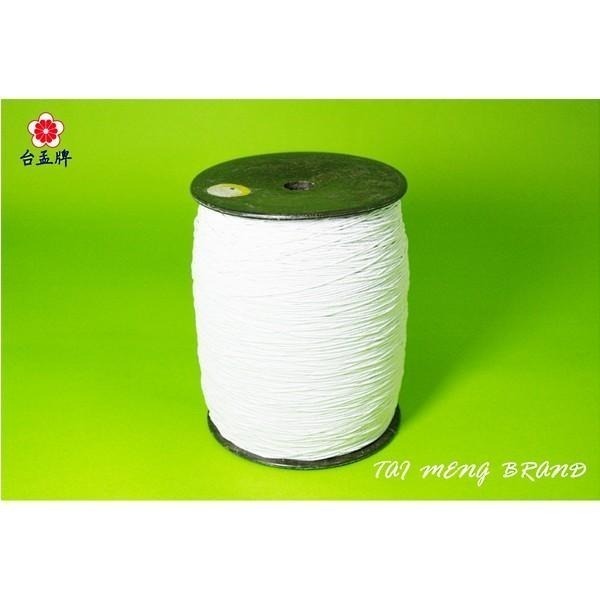 台孟牌 包紗 圓鬆緊帶 1mm 黑色白色 台灣製造 大包裝 非包芯 鬆緊繩 眼鏡吊牌 吊卡 串珠 彈性 彈力 伸縮 縫紉-細節圖2