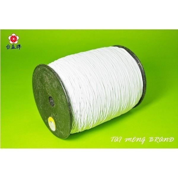 台孟牌 包紗 圓鬆緊帶 1mm 黑色白色 台灣製造 大包裝 非包芯 鬆緊繩 眼鏡吊牌 吊卡 串珠 彈性 彈力 伸縮 縫紉-細節圖3