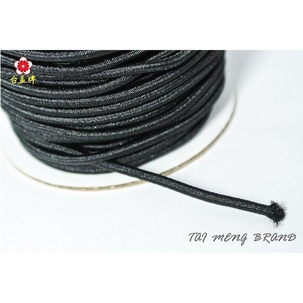 台孟牌 圓鬆緊帶 2mm 黑色 白色 台灣製造 衝浪線 鬆緊繩 包裝帶 小孩口罩 潛水編織 髮飾材料 串珠 包芯 彈性繩-細節圖4
