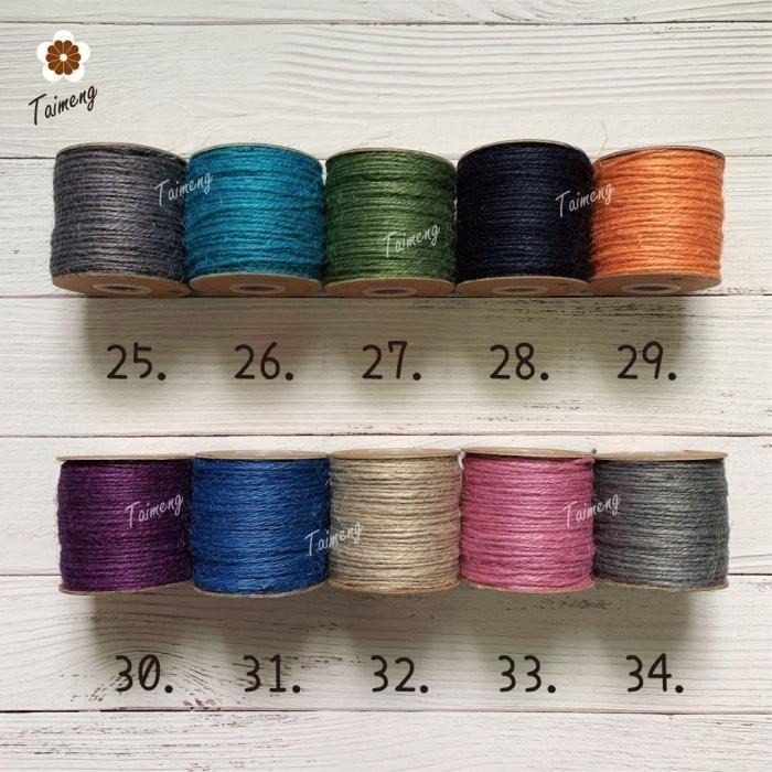 台孟牌 染色 麻繩 NO.33 粉紫色 1.5mm 34色 台灣製造 彩色 黃麻 毛線 麻紗 編織 園藝材料 植物 苔球-細節圖5