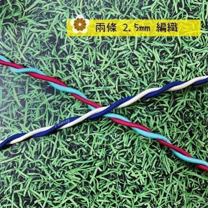 台孟牌 圓鬆緊帶 2.5mm 24色 台灣製造 衝浪線 口罩 鬆緊帶 包裝帶 鬆緊繩 包芯繩 彈性繩 潛水編織 髮飾材料-細節圖7
