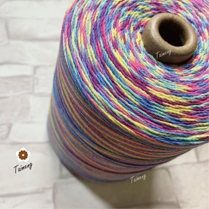 台孟牌 五彩漸層 棉繩 1.5mm 3mm 台灣製造 Macrame 三股棉 麻花繩 彩色棉線 編織 苔球 毛線 非包芯-細節圖3