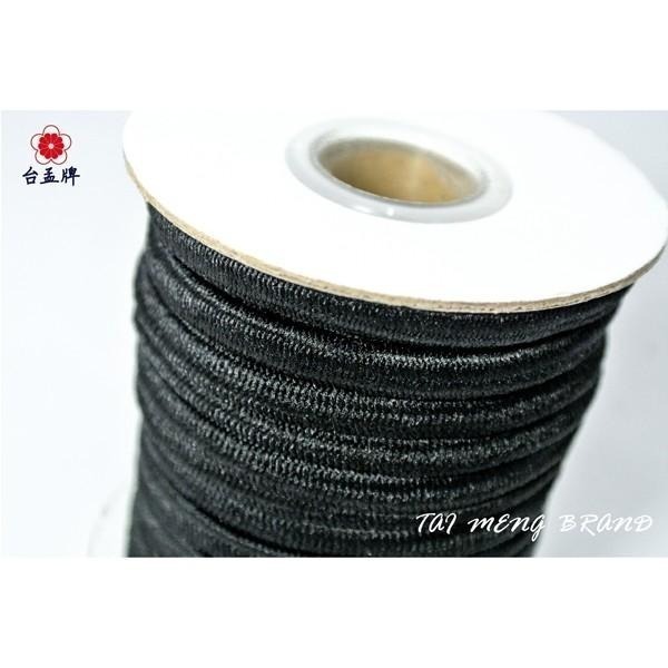 台孟牌 圓鬆緊帶 彈性強 8mm 黑色 大包裝 台灣製造 包芯 椅子 鬆緊繩 夾娃娃機 髮飾 超彈力 伸縮繩 束帶 健身-細節圖4