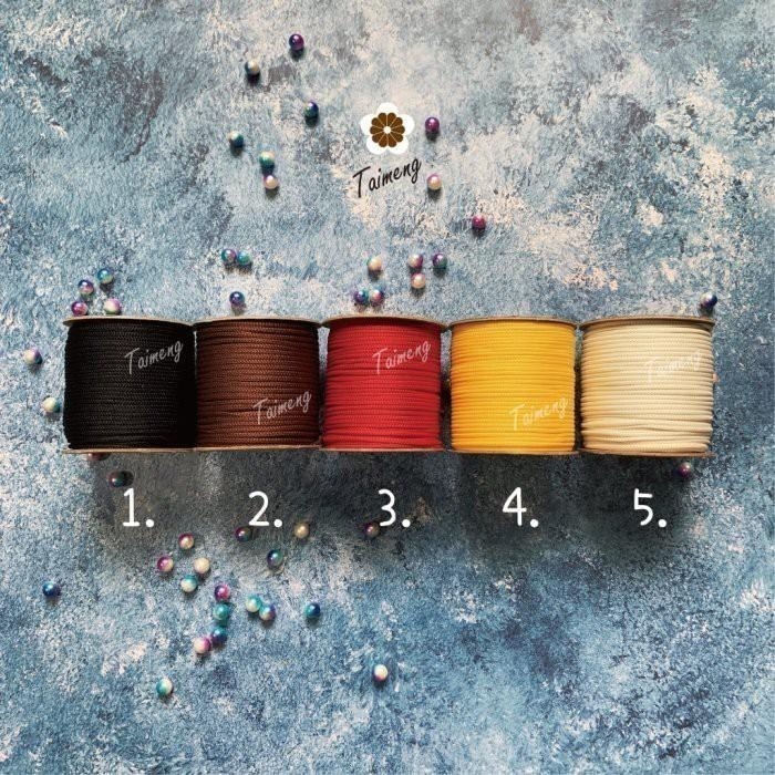 台孟牌 針織繩 3mm 20色 大包裝 台灣製造 Macrame 編織 圓繩 無包芯 可燒結尾 飲料杯套 微彈性 可吸水-細節圖3