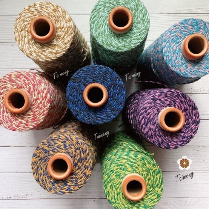 台孟牌 雙色 麻繩 2.5mm 8色 大包裝 台灣製造 彩色 黃麻 毛線 麻紗 編織 園藝 材料 上板植物 苔球 鹿角蕨-細節圖3