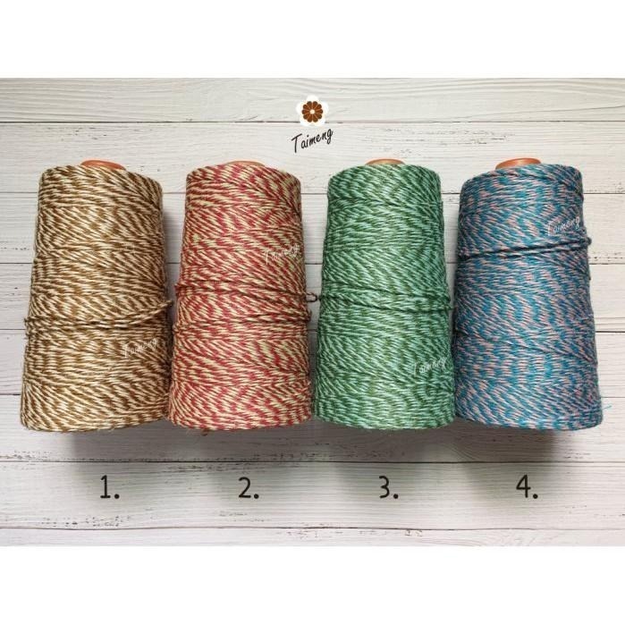 台孟牌 雙色 麻繩 2.5mm 8色 大包裝 台灣製造 彩色 黃麻 毛線 麻紗 編織 園藝 材料 上板植物 苔球 鹿角蕨-細節圖4