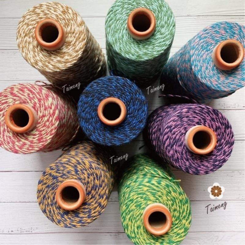 台孟牌 雙色 麻繩 2.5mm 8色 台灣製造 撞色 麻線 黃麻 編織 手提繩 園藝 材料 上板植物 苔球 鹿角蕨 毛線-細節圖7