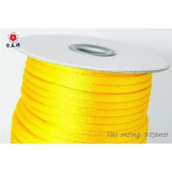 台孟牌 中國結 黃色 台灣製造 韓國絲 6號 5號 4號 3號 編織 串珠 繩結 冰絲 流蘇線 尼龍繩 保平安 中國結繩-細節圖3