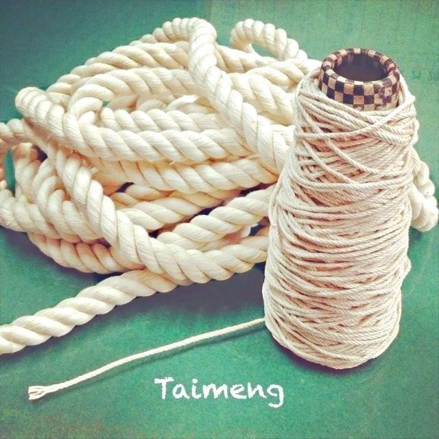 台孟牌 原色 棉繩 7種規格 台灣製造 Macrame 束口袋 焢肉繩 細棉線 粗棉繩 天然純棉 食品繩 童軍繩 三股繩-細節圖9
