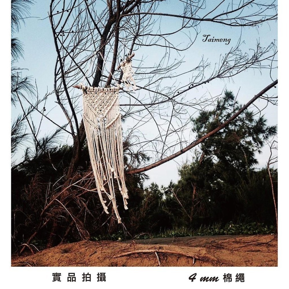 台孟牌 原色 棉繩 7種規格 台灣製造 Macrame 束口袋 焢肉繩 細棉線 粗棉繩 天然純棉 食品繩 童軍繩 三股繩-細節圖6