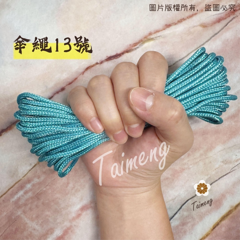 台孟牌 防災包 傘繩 3mm 圓繩 台灣製造 露營繩 編織 帳篷拉繩 登山繩 捆紮繩 包芯尼龍繩 戶外工具 不褪色 急救-規格圖11