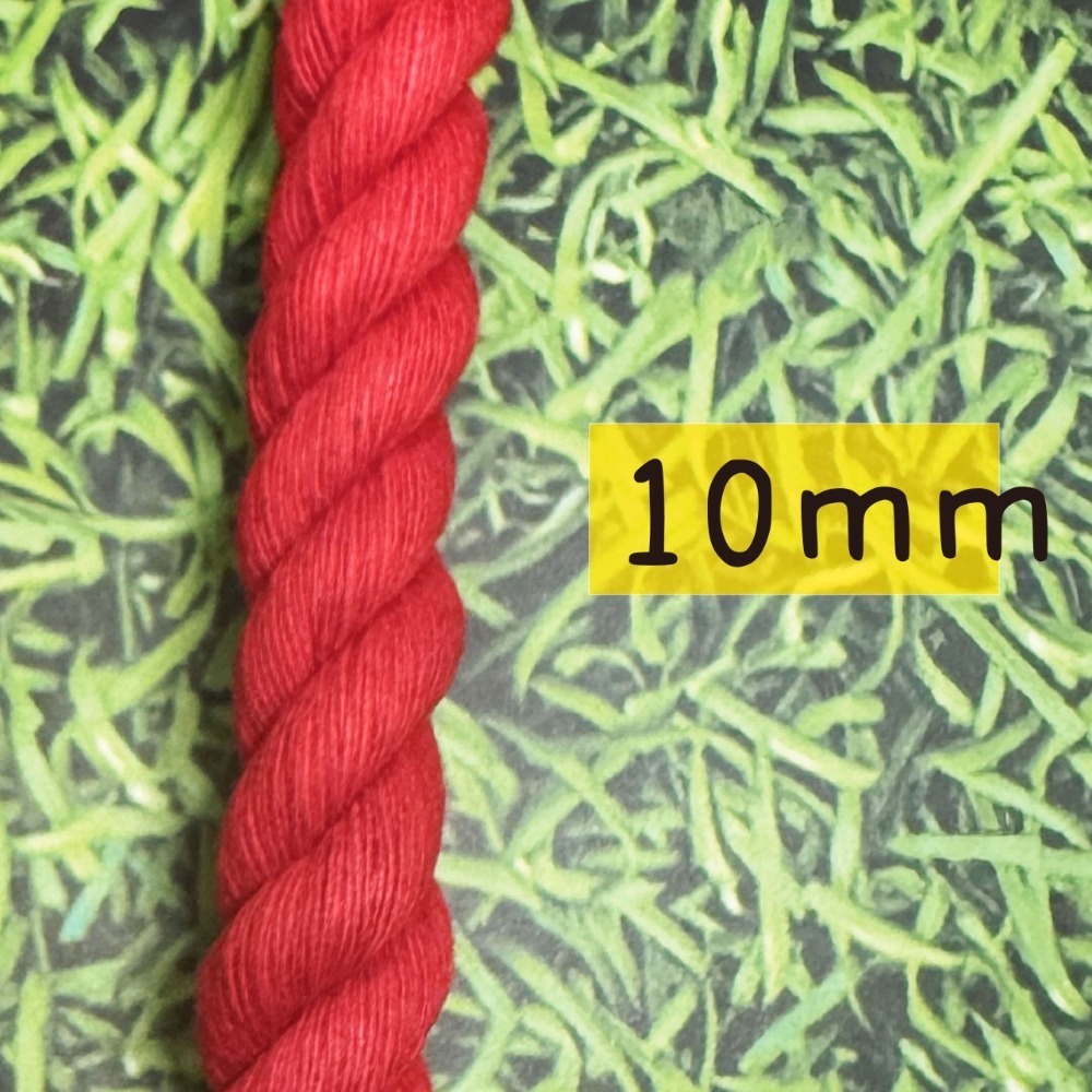 台孟牌 紅色 粗棉繩 12mm 10mm 7mm 台灣製造 三股 背包繩 天然純棉 童軍繩 粗棉線 寵物玩具 扛轎 轎繩-規格圖11