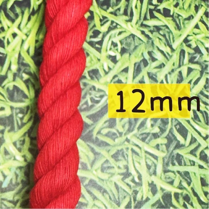台孟牌 紅色 粗棉繩 12mm 10mm 7mm 台灣製造 三股 背包繩 天然純棉 童軍繩 粗棉線 寵物玩具 扛轎 轎繩-規格圖11