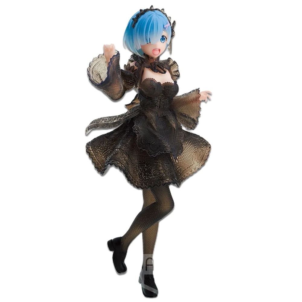 盒損特價 日版 Re:從零開始的異世界生活 SEETHLOOK 雷姆 蕾姆 黑蕾絲洋裝 美少女 公仔 ND0033-S-細節圖2